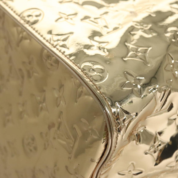 LOUIS VUITTON Monogram Miroir Keepall 55 Boston Bag Gold LV Auth 104239S