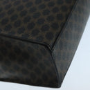 CELINE Macadam Canvas Shoulder Bag PVC Leather Black Gold Auth 104249-16