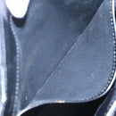 CELINE Macadam Canvas Shoulder Bag PVC Leather Black Gold Auth 104249-11