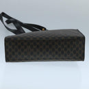 CELINE Macadam Canvas Shoulder Bag PVC Leather Black Gold Auth 104249-5