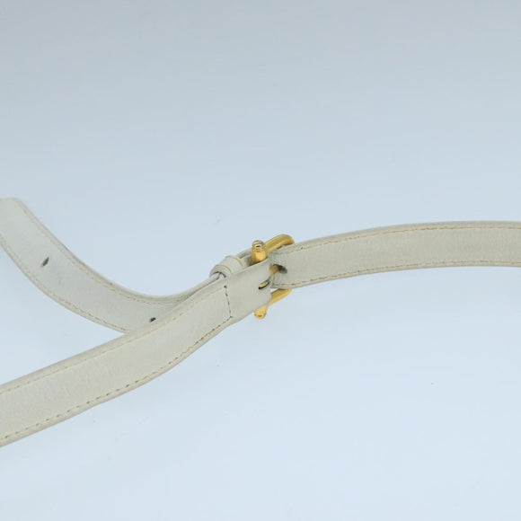 CELINE Macadam Canvas Shoulder Bag White Auth 104252