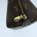 LOUIS VUITTON Monogram Trousse Demi Ronde Cosmetic Pouch M47520 LV Auth 104264-8