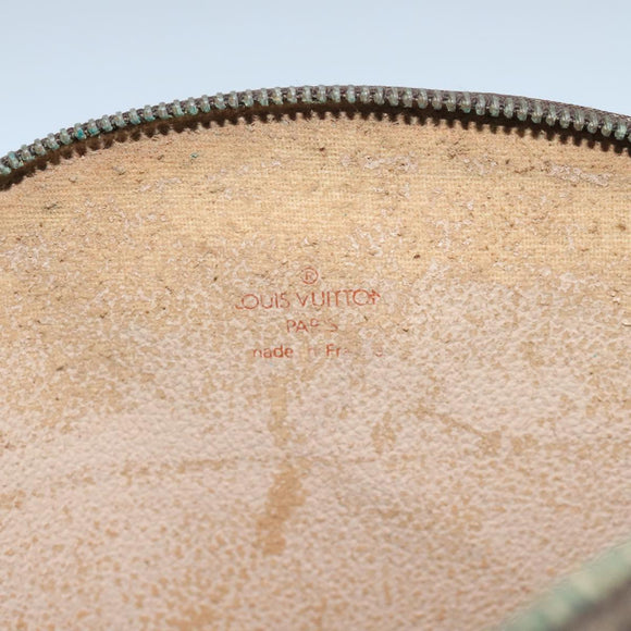 LOUIS VUITTON Monogram Trousse Demi Ronde Cosmetic Pouch M47520 LV Auth 104264