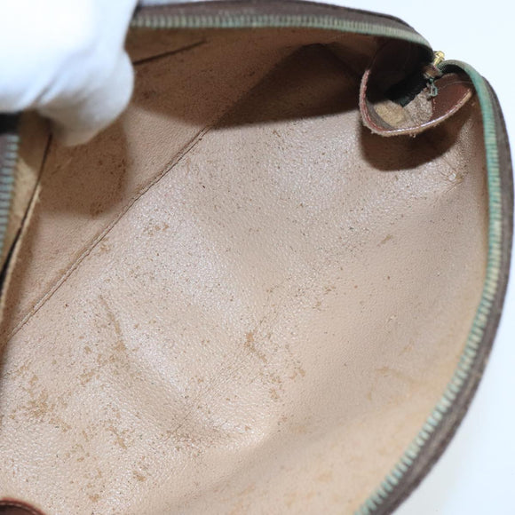 LOUIS VUITTON Monogram Trousse Demi Ronde Cosmetic Pouch M47520 LV Auth 104264