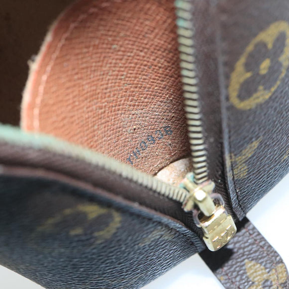 LOUIS VUITTON Monogram Trousse Demi Ronde Cosmetic Pouch M47520 LV Auth 104264