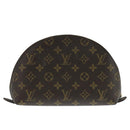 LOUIS VUITTON Monogram Trousse Demi Ronde Cosmetic Pouch M47520 LV Auth 104264-2