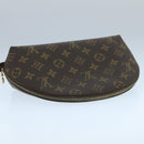 LOUIS VUITTON Monogram Trousse Demi Ronde Cosmetic Pouch M47520 LV Auth 104264-5