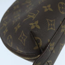 LOUIS VUITTON Monogram Trousse Demi Ronde Cosmetic Pouch M47520 LV Auth 104264-14