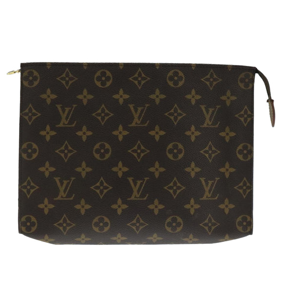 LOUIS VUITTON Monogram Poche Toilette 26 Pouch M47542 LV Auth 104280