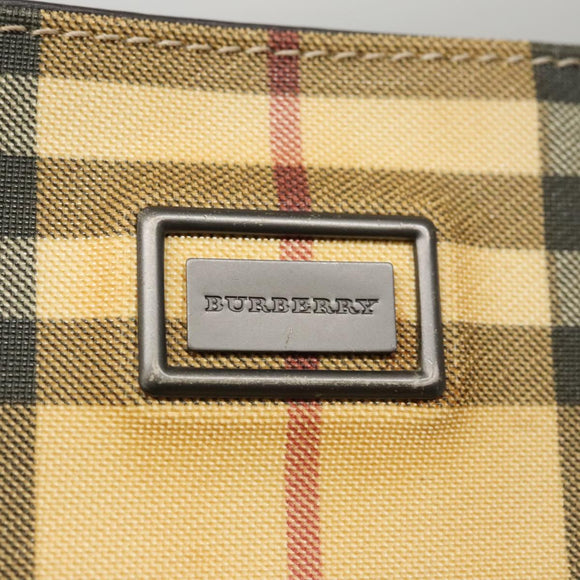BURBERRY Nova Check Tote Bag PVC Beige Auth 104293