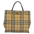 BURBERRY Nova Check Tote Bag PVC Beige Auth 104293-13