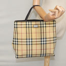 BURBERRY Nova Check Tote Bag PVC Beige Auth 104293-21