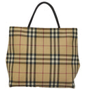 BURBERRY Nova Check Tote Bag PVC Beige Auth 104293-2