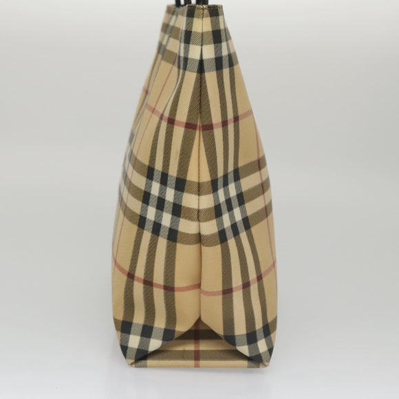 BURBERRY Nova Check Tote Bag PVC Beige Auth 104293