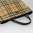 BURBERRY Nova Check Tote Bag PVC Beige Auth 104293-6
