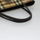 BURBERRY Nova Check Tote Bag PVC Beige Auth 104293-7
