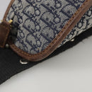 Christian Dior Trotter Canvas Waist bag Navy Silver Auth 104311-15