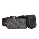 Christian Dior Trotter Canvas Waist bag Navy Silver Auth 104311-1