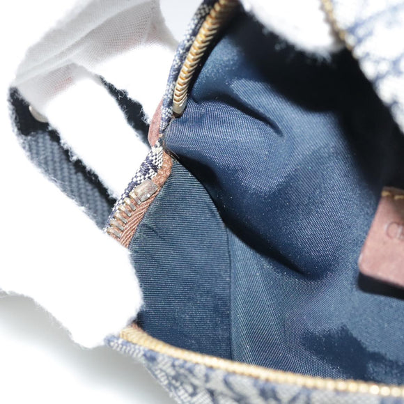 Christian Dior Trotter Canvas Waist bag Navy Silver Auth 104311