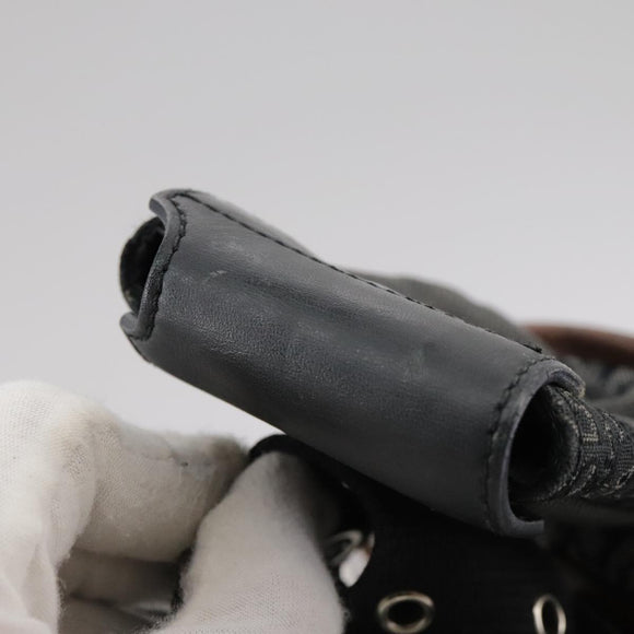 Christian Dior Trotter Canvas Waist bag Navy Silver Auth 104311