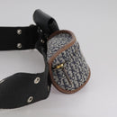 Christian Dior Trotter Canvas Waist bag Navy Silver Auth 104311-3