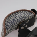 Christian Dior Trotter Canvas Waist bag Navy Silver Auth 104311-6