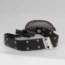 Christian Dior Trotter Canvas Waist bag Navy Silver Auth 104311-7