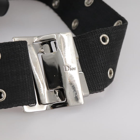 Christian Dior Trotter Canvas Waist bag Navy Silver Auth 104311