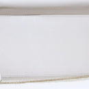 CHANEL Vanity Chain Wild Stitch Pouch Cotton White CC Auth 104339AV-10