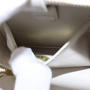 CHANEL Vanity Chain Wild Stitch Pouch Cotton White CC Auth 104339AV-22