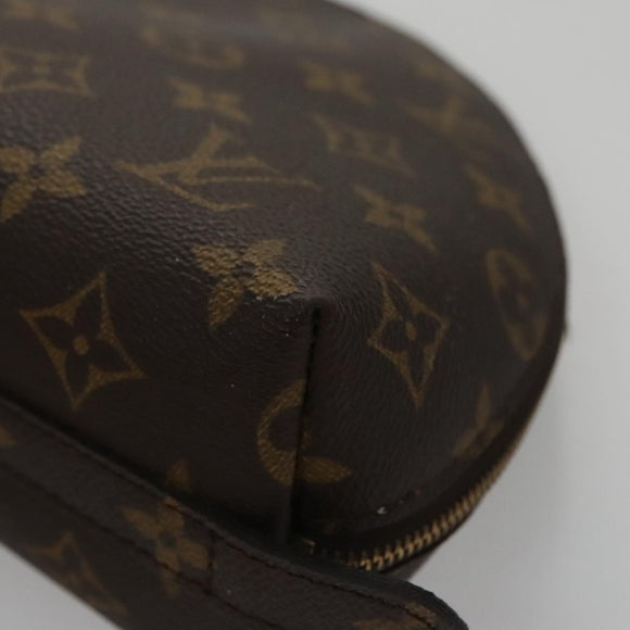 LOUIS VUITTON Monogram Trousse Demi Ronde Cosmetic Pouch M47520 LV Auth 104341