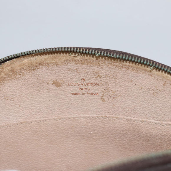 LOUIS VUITTON Monogram Trousse Demi Ronde Cosmetic Pouch M47520 LV Auth 104341