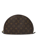 LOUIS VUITTON Monogram Trousse Demi Ronde Cosmetic Pouch M47520 LV Auth 104341-13
