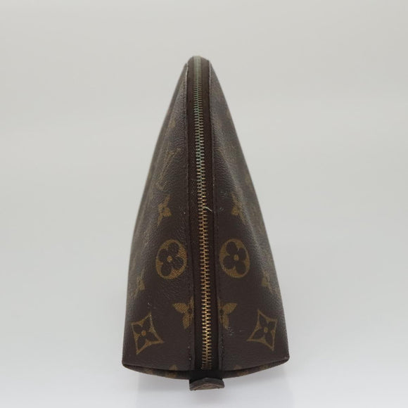 LOUIS VUITTON Monogram Trousse Demi Ronde Cosmetic Pouch M47520 LV Auth 104341