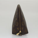 LOUIS VUITTON Monogram Trousse Demi Ronde Cosmetic Pouch M47520 LV Auth 104341-4