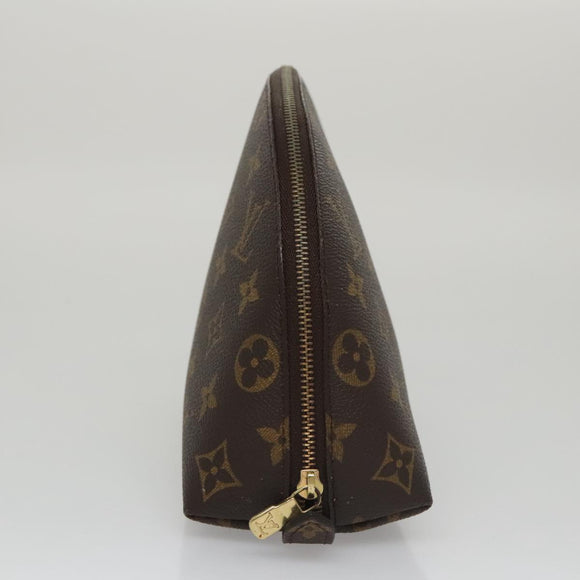 LOUIS VUITTON Monogram Trousse Demi Ronde Cosmetic Pouch M47520 LV Auth 104341