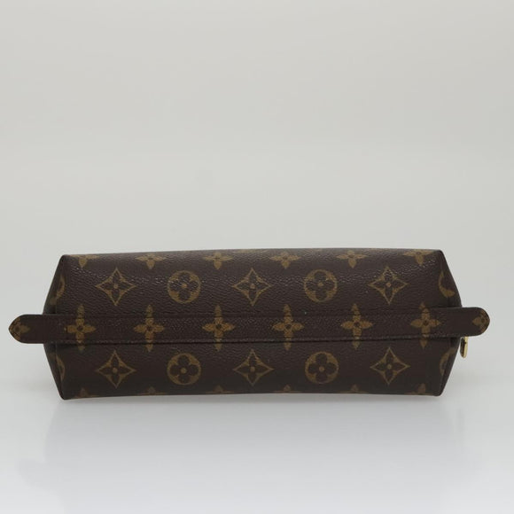 LOUIS VUITTON Monogram Trousse Demi Ronde Cosmetic Pouch M47520 LV Auth 104341