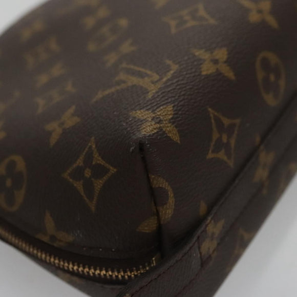 LOUIS VUITTON Monogram Trousse Demi Ronde Cosmetic Pouch M47520 LV Auth 104341