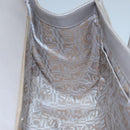 Salvatore Ferragamo Gancini Hand Bag Leather Silver Auth 104358-20