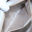 Salvatore Ferragamo Gancini Hand Bag Leather Silver Auth 104358-22