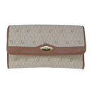 Christian Dior Honeycomb Canvas Chain Shoulder Bag PVC Leather Beige Auth 104360-13