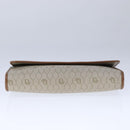 Christian Dior Honeycomb Canvas Chain Shoulder Bag PVC Leather Beige Auth 104360-5