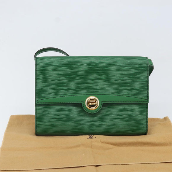 LOUIS VUITTON Epi Pochette Arche Shoulder Bag Green M52574 LV Auth 104383