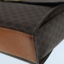CELINE Macadam Canvas Shoulder Bag PVC Leather Brown Gold Auth 104384-9