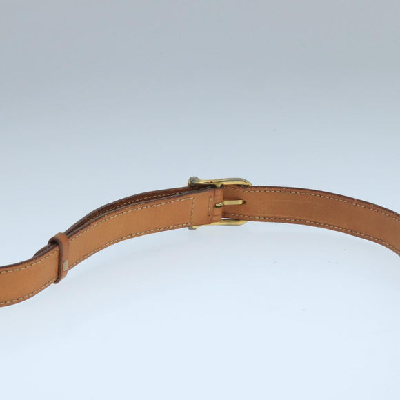 CELINE Macadam Canvas Shoulder Bag PVC Leather Brown Gold Auth 104384