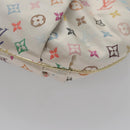 LOUIS VUITTON Multicolor Satin Omoniere Pouch White M92060 LV Auth 104388SV-17