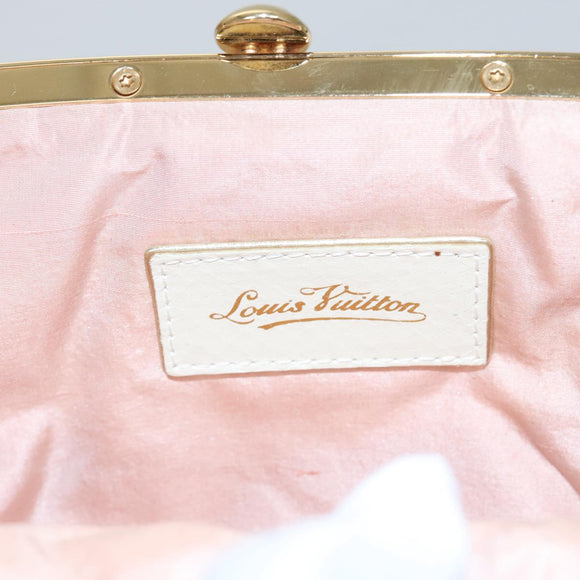 LOUIS VUITTON Multicolor Satin Omoniere Pouch White M92060 LV Auth 104388SV