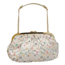 LOUIS VUITTON Multicolor Satin Omoniere Pouch White M92060 LV Auth 104388SV-1