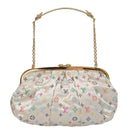 LOUIS VUITTON Multicolor Satin Omoniere Pouch White M92060 LV Auth 104388SV-13