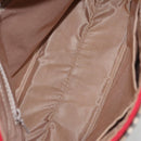 BURBERRY Nova Check Hand Bag Canvas Beige Red Auth 104389-16